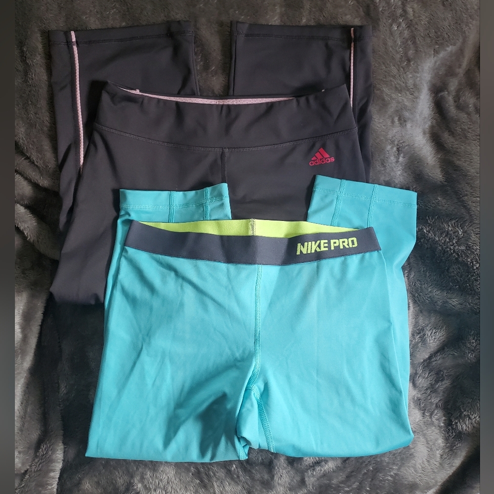 Nike Pro & Vintage Adidas Knee Length Legging Bundle
